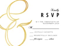 Ampersand Gold - RSVP card